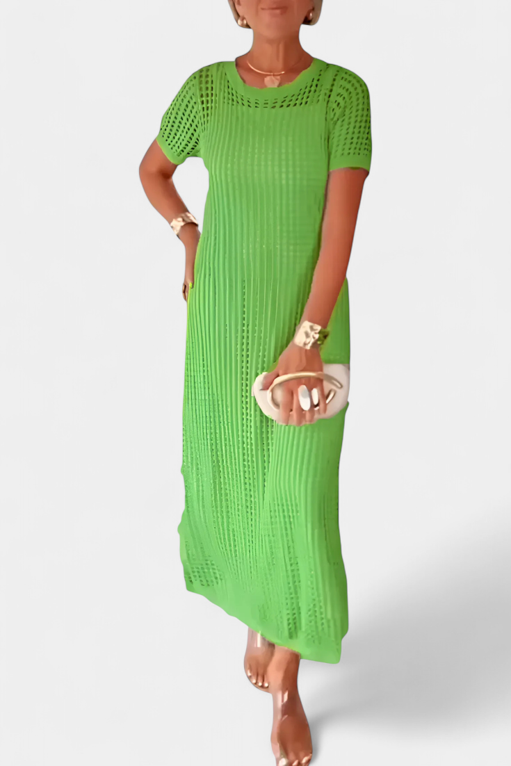 Vestido dos piezas con cuello barco