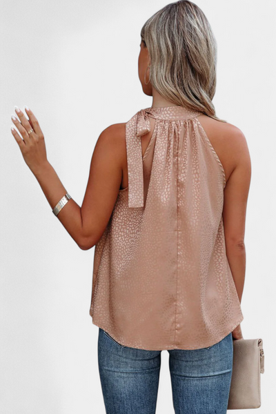 Top sin mangas de leopardo