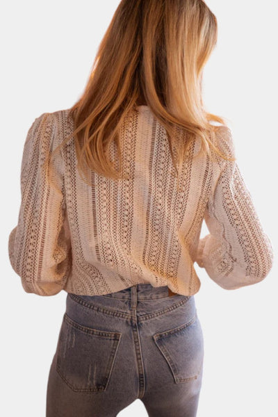 Blusa de encaje crochet