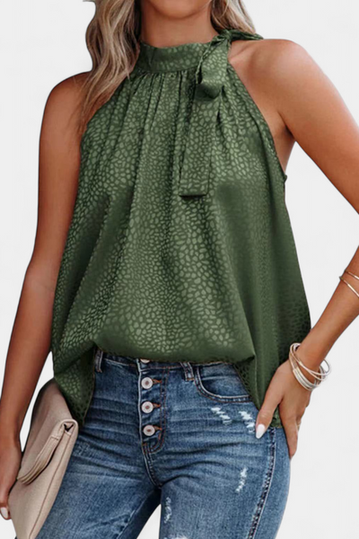 Top sin mangas de leopardo