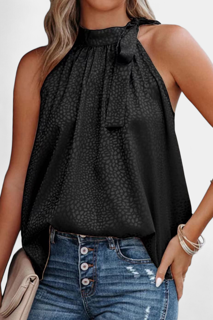 Top sin mangas de leopardo