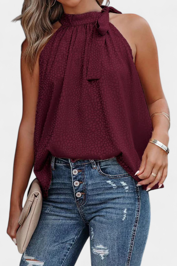 Top sin mangas de leopardo