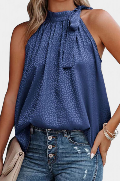 Top sin mangas de leopardo