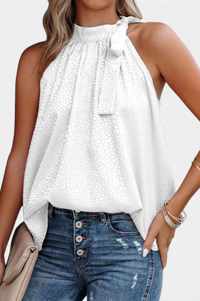 Top sin mangas de leopardo