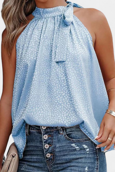 Top sin mangas de leopardo