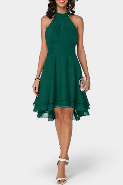 Vestido de gasa con volantes