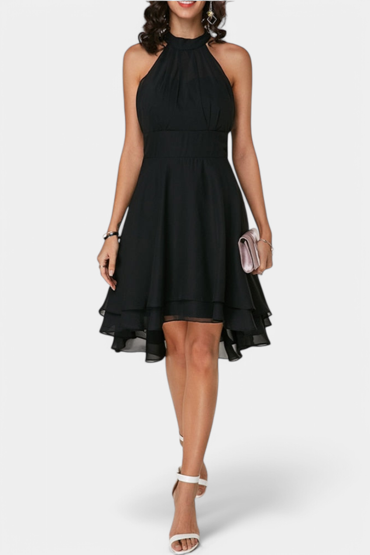 Vestido de gasa con volantes