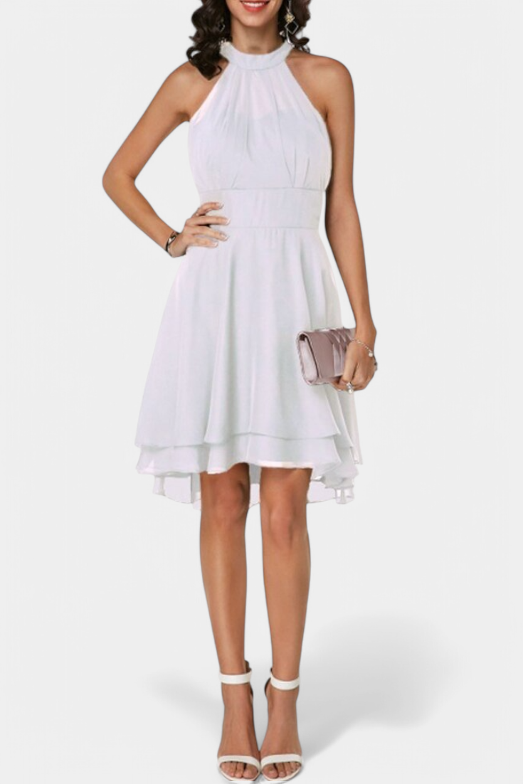 Vestido de gasa con volantes