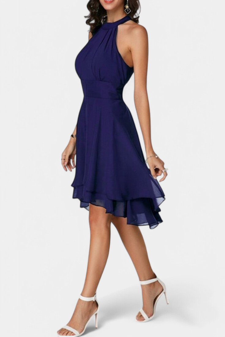 Vestido de gasa con volantes