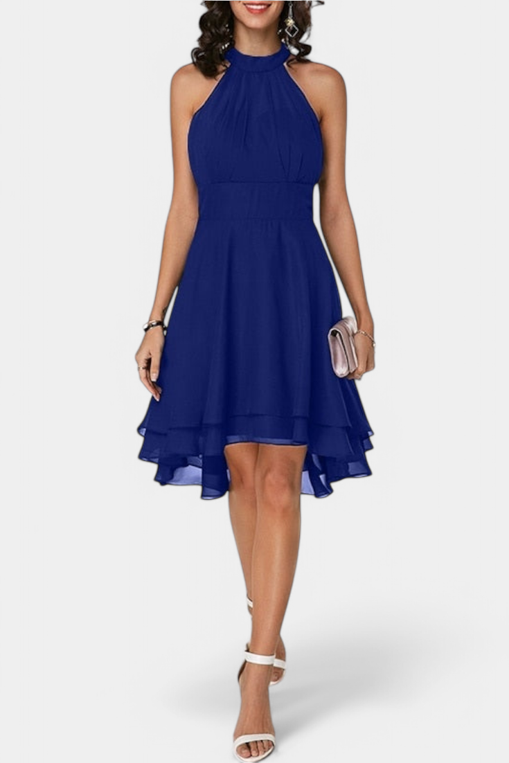 Vestido de gasa con volantes