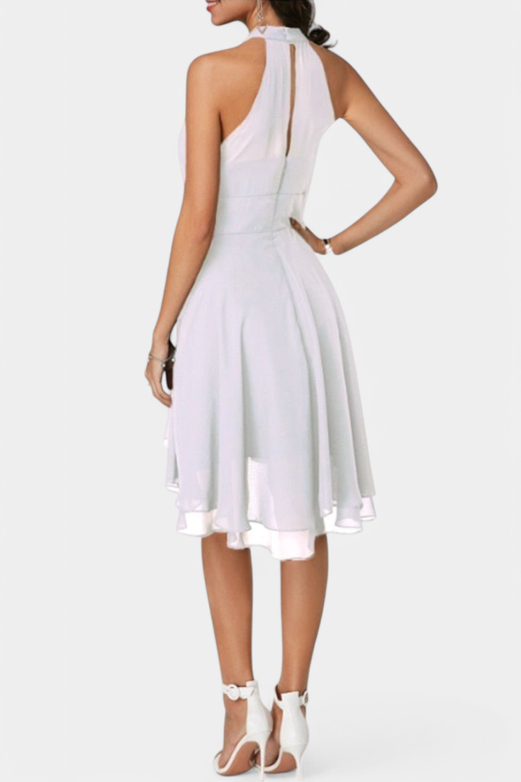 Vestido de gasa con volantes