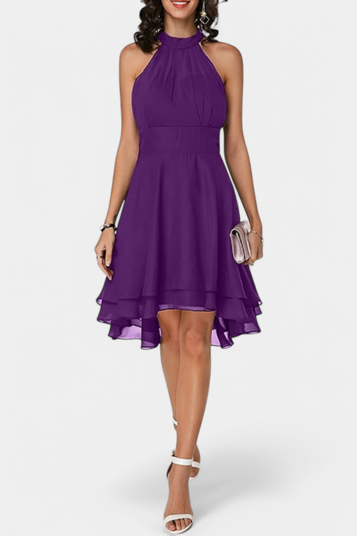 Vestido de gasa con volantes