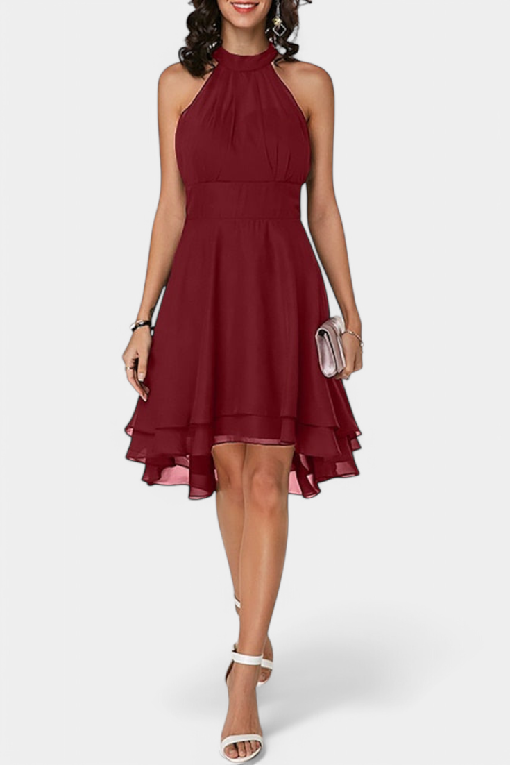 Vestido de gasa con volantes