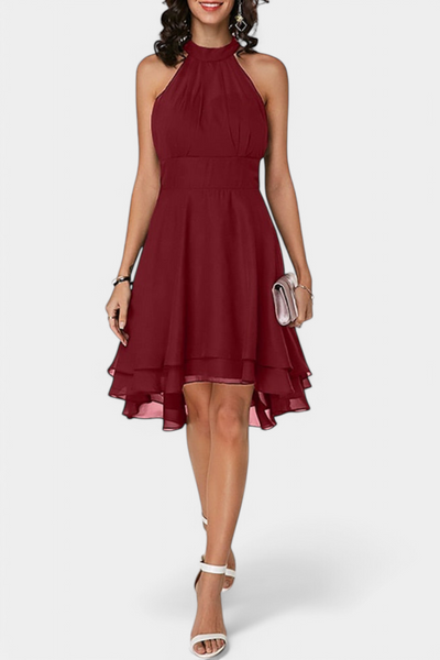 Vestido de gasa con volantes