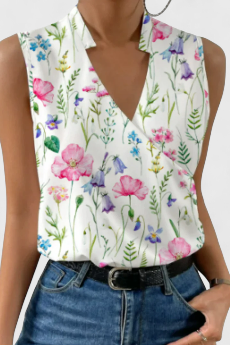 Top de verano con escote en V