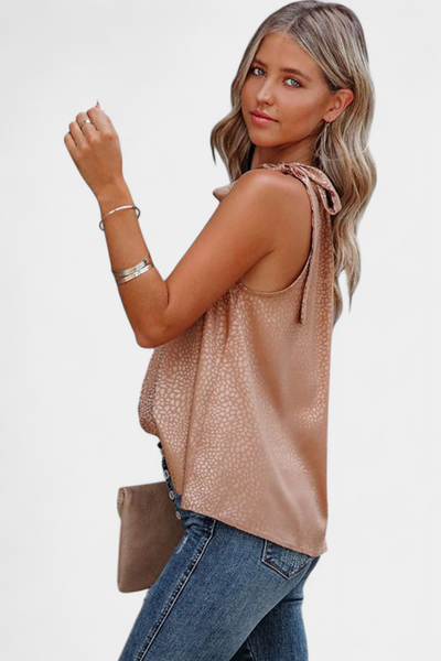 Top sin mangas de leopardo