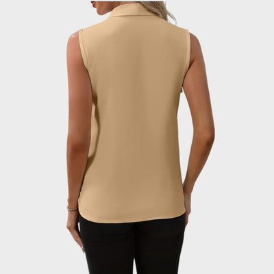 Blusa sin mangas con cuello en V
