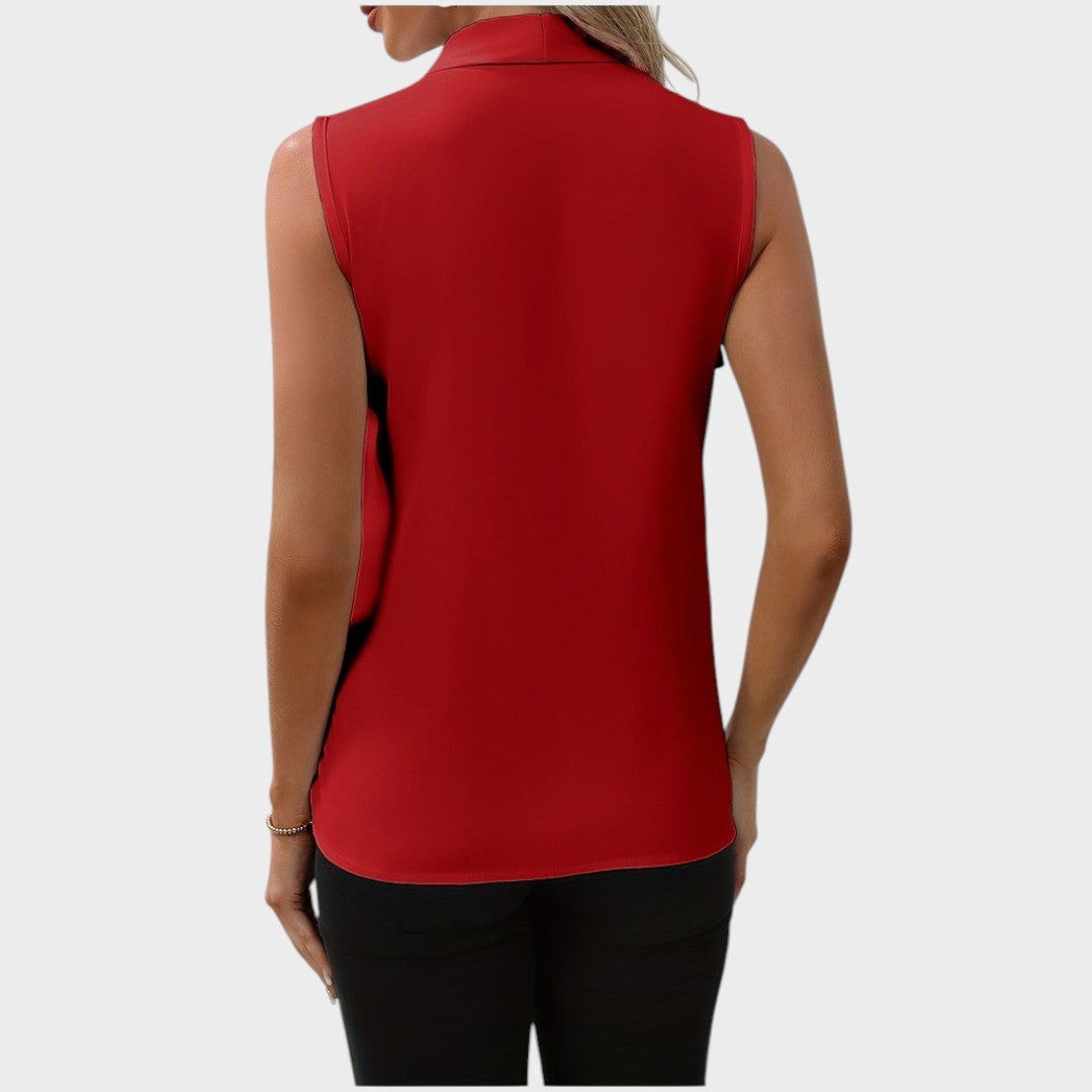 Blusa sin mangas con cuello en V