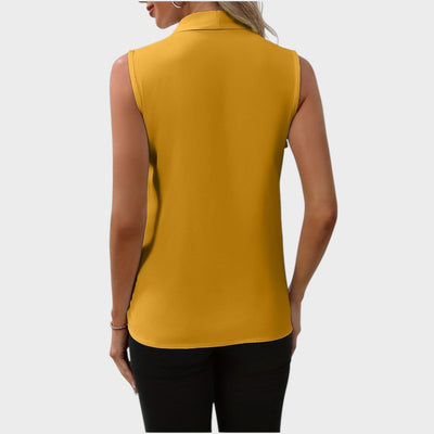 Blusa sin mangas con cuello en V